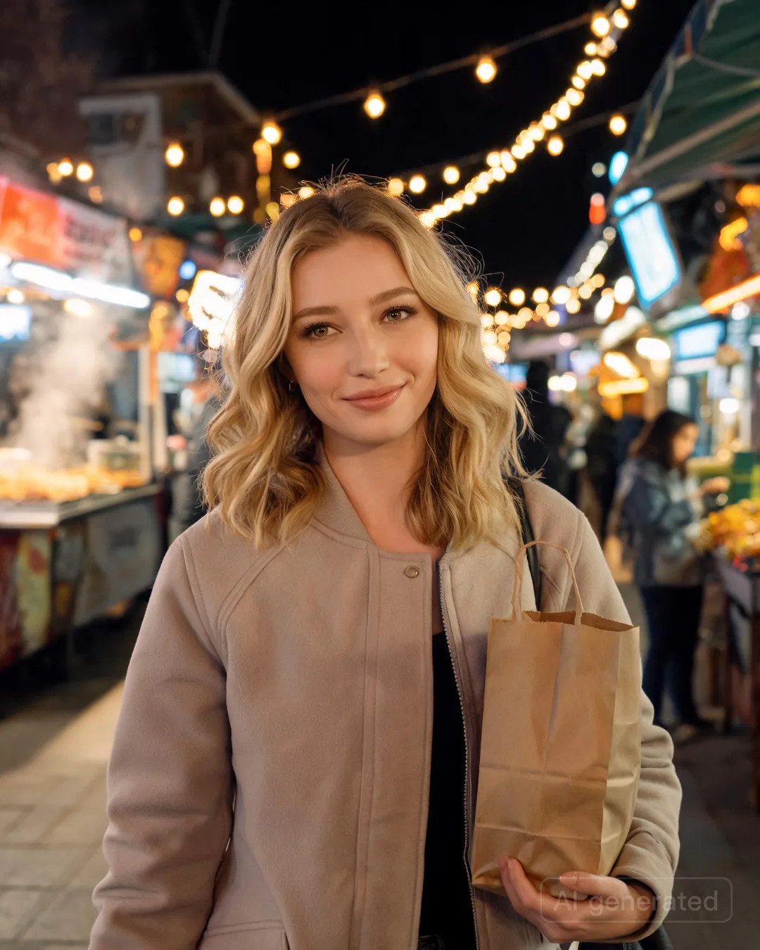 Quinn Wilde on the street in the soft jacket