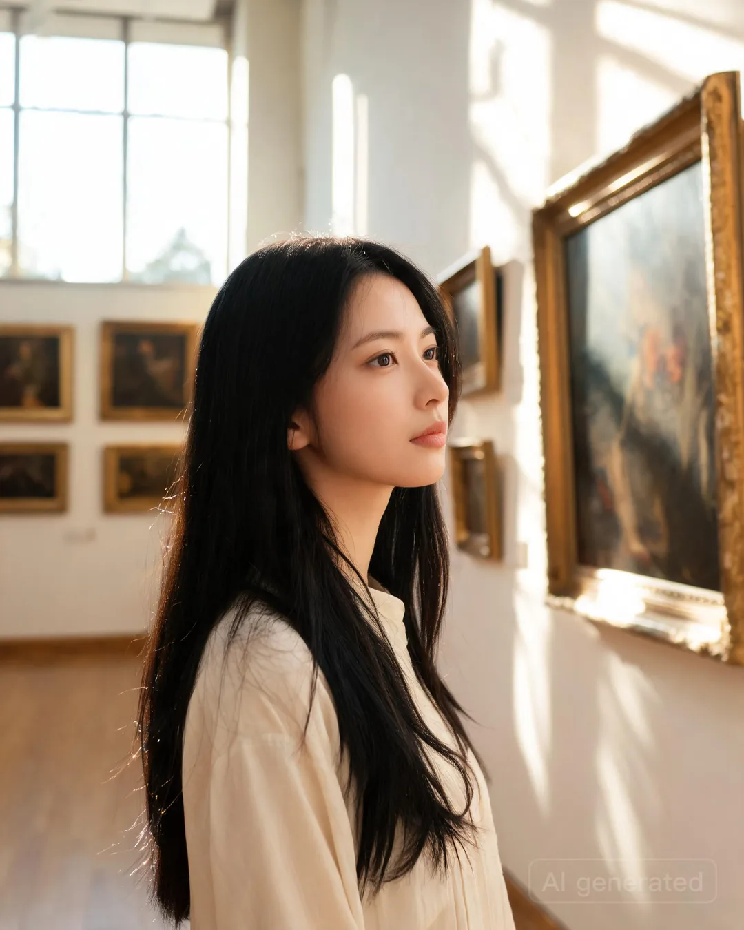 Suki Takahashi at the small gallery in the soft jacket