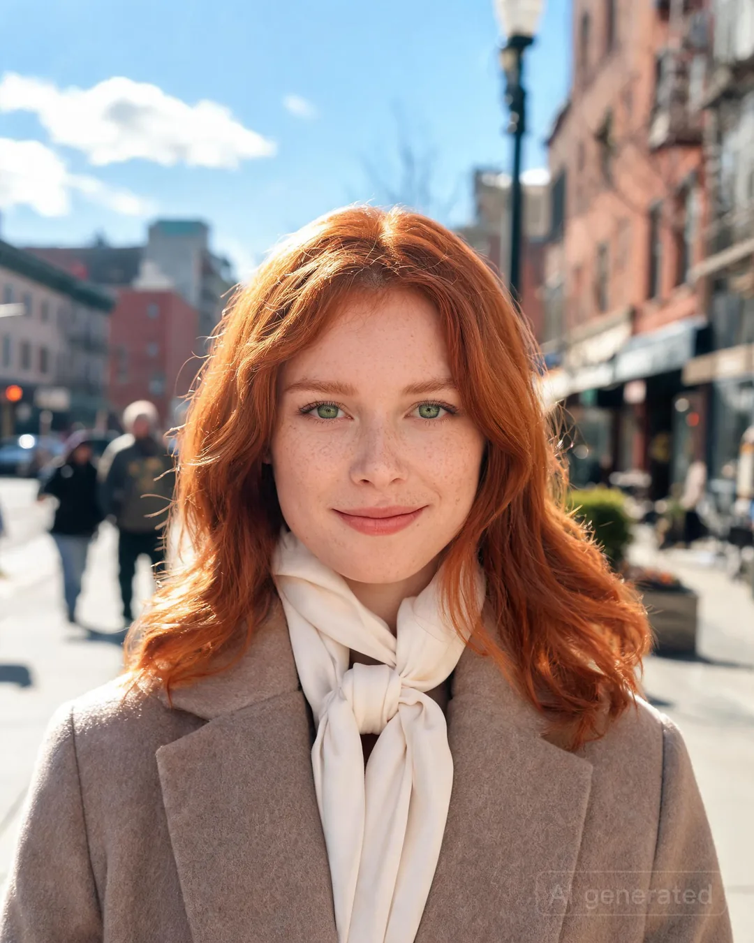 Piper Wilde on the street in the soft jacket
