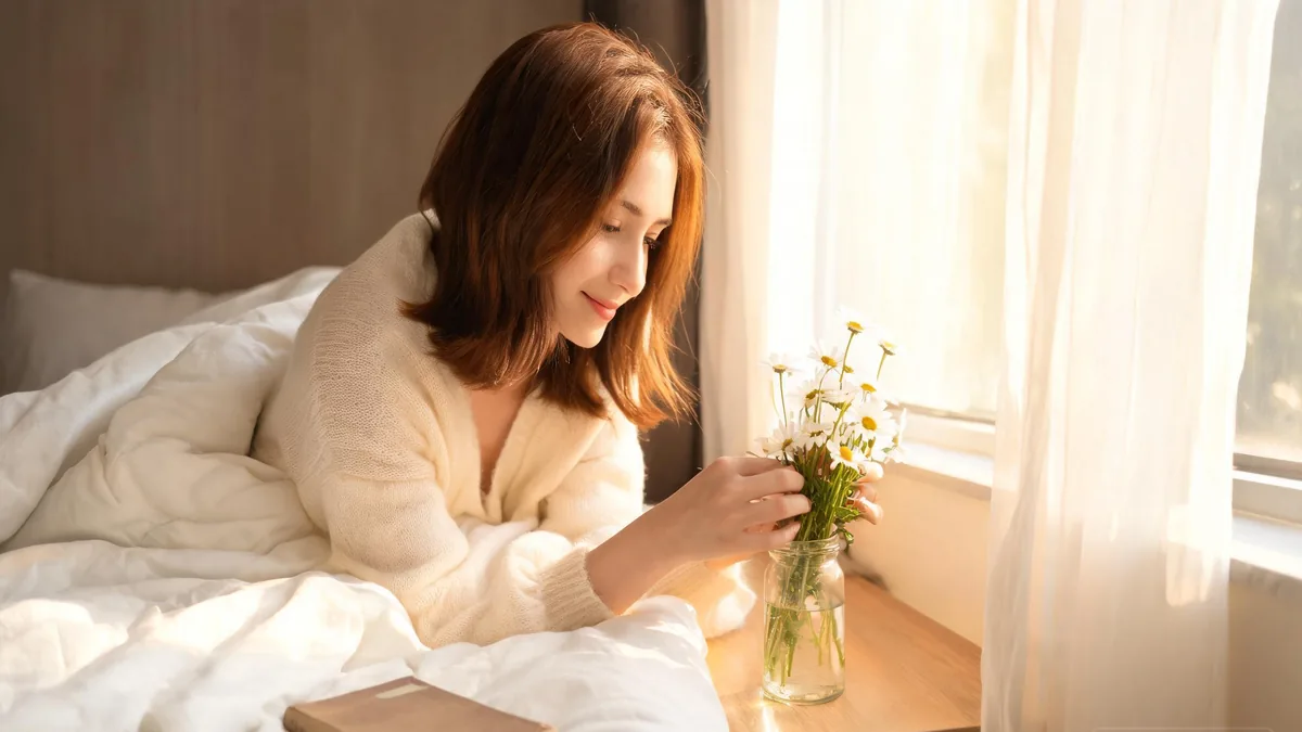 The defining byoukidere traits, gentle, slow-moving, quietly grateful, the kind of character whose warmth glows softly through her fragility