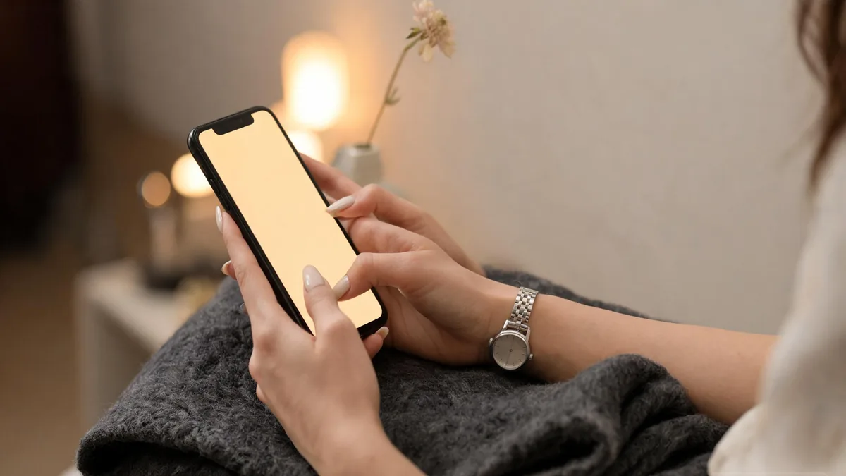 Gap moe AI girlfriend companion experienced through a chat app, with a composed strict surface and a private softer side that only comes out for you