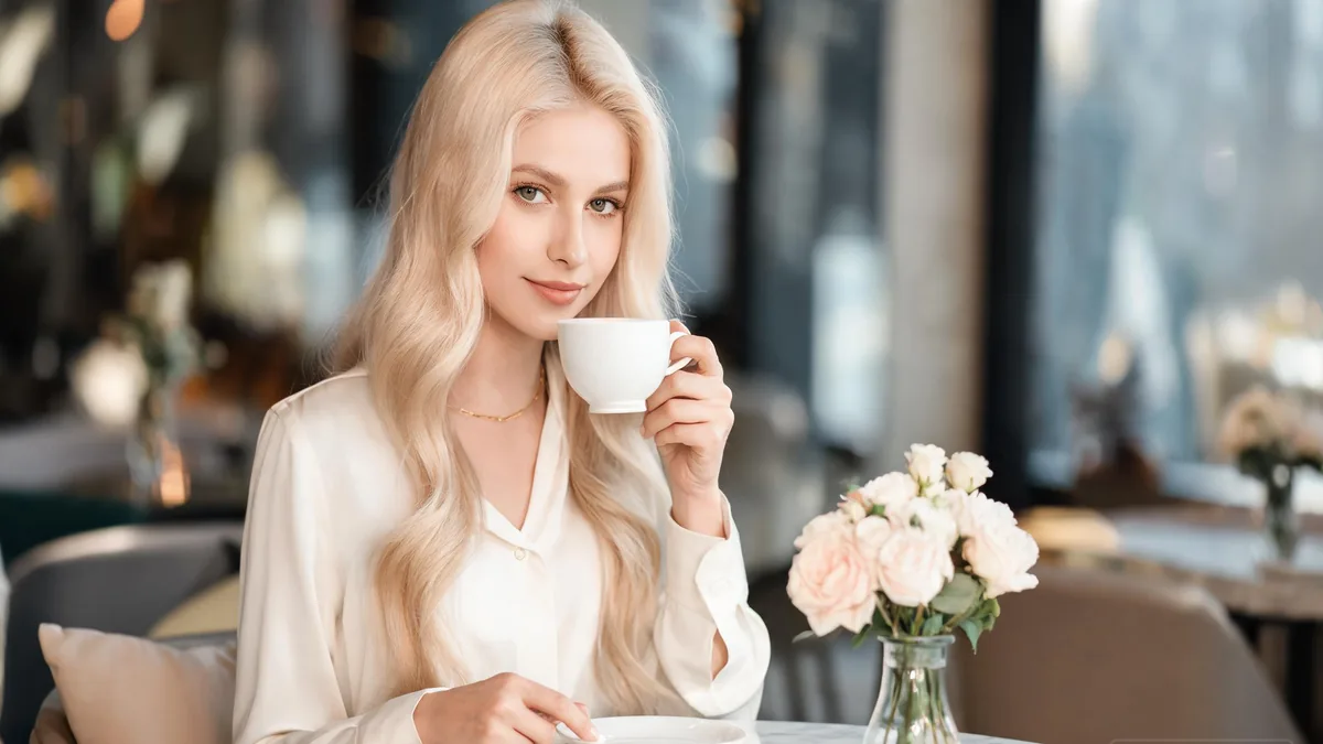 Himedere AI girlfriend with regal posture and a confident smile that hides the warm, devoted side defining the himedere type