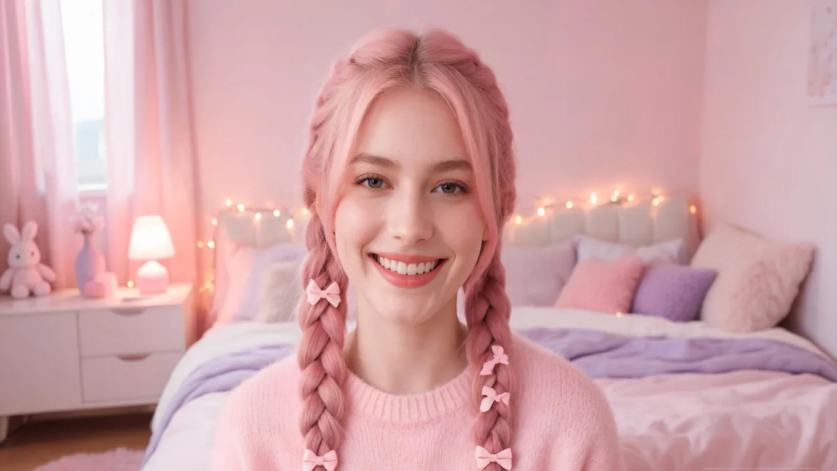 The defining kawaii traits, soft pastel colors and a sweet playful mood that turn a whole space into a cozy cute scene