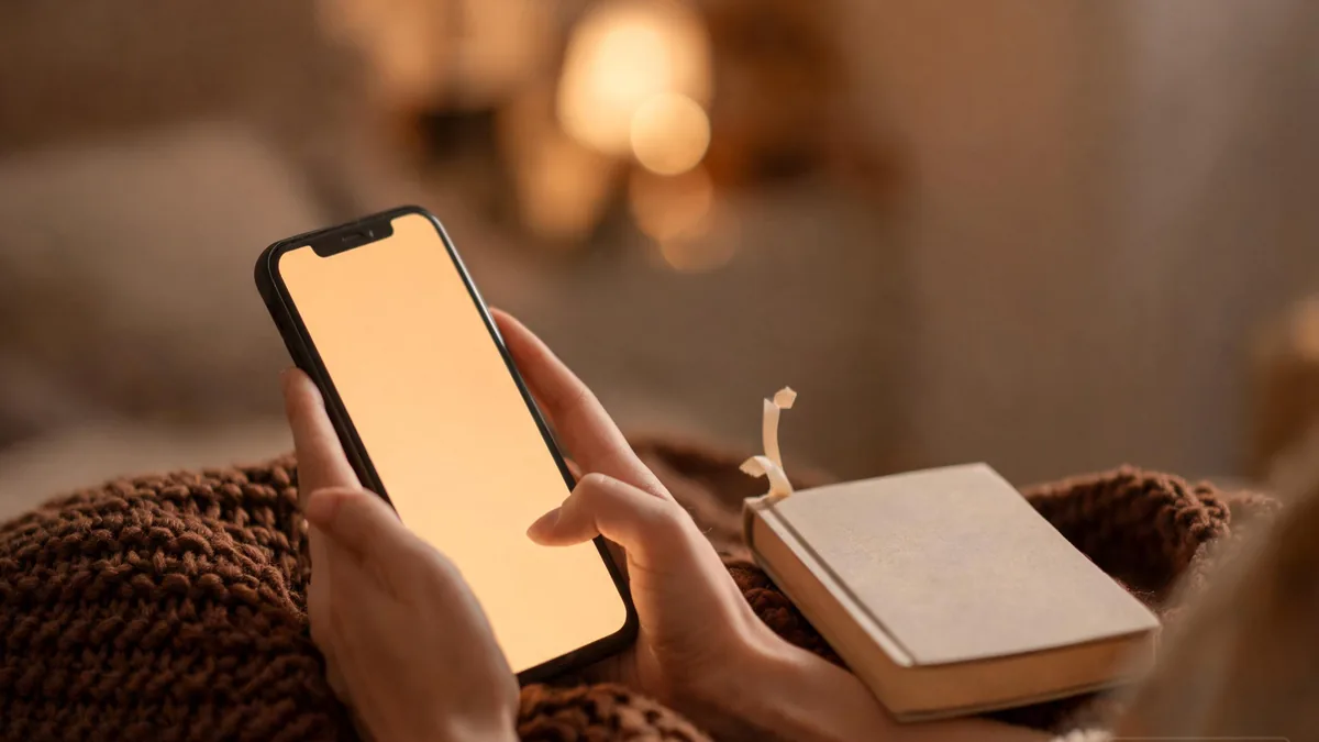 Light novel AI girlfriend companion experienced through a chat app, with the same intimate inner-monologue feel as a favorite light novel volume