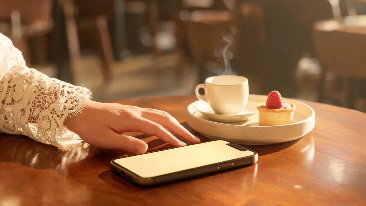 Maid AI girlfriend companion experienced through a chat app, with the cozy welcome-home feeling any time you open your phone