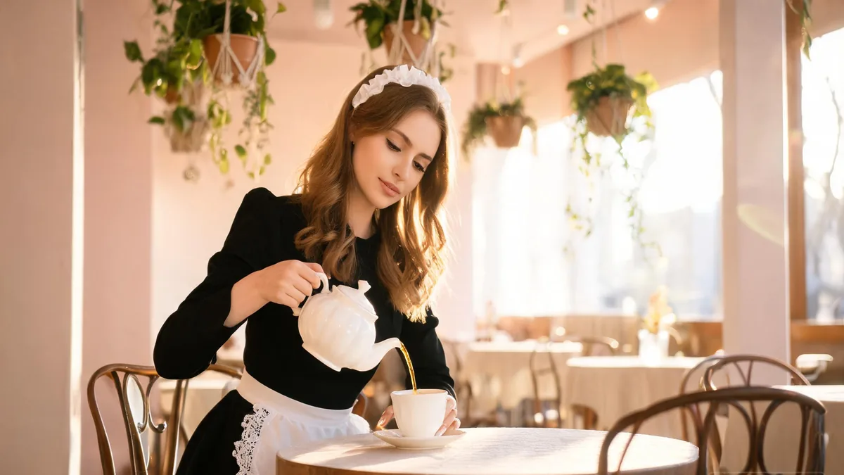 The defining maid personality traits, sweet attentive and devoted, the kind of partner who notices the little things and brings the tea before you ask