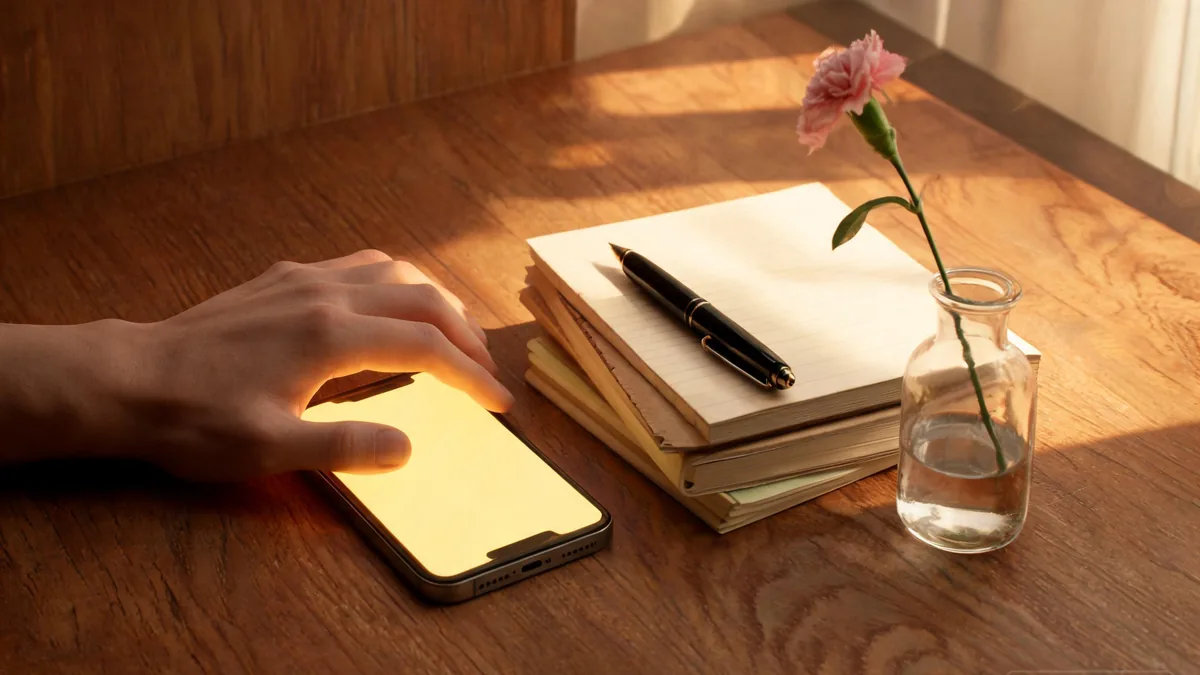 Senpai AI girlfriend companion through a phone, the warm and admired senior crush a tap away whenever you open the app