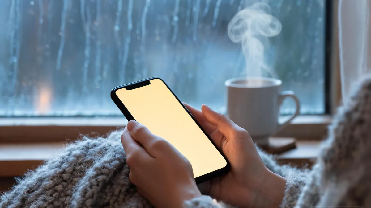 Shundere AI girlfriend companion experienced through a chat app, with soft, patient conversation any time you open your phone