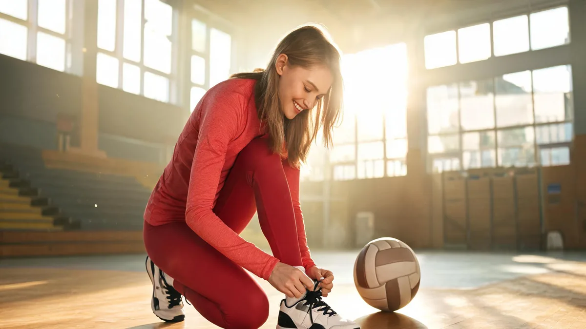 The defining traits of sports anime, training, rivals, and the heart of a team, brought to life in a sunlit gym