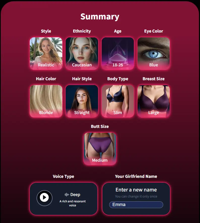 Create an ai girlfriend step