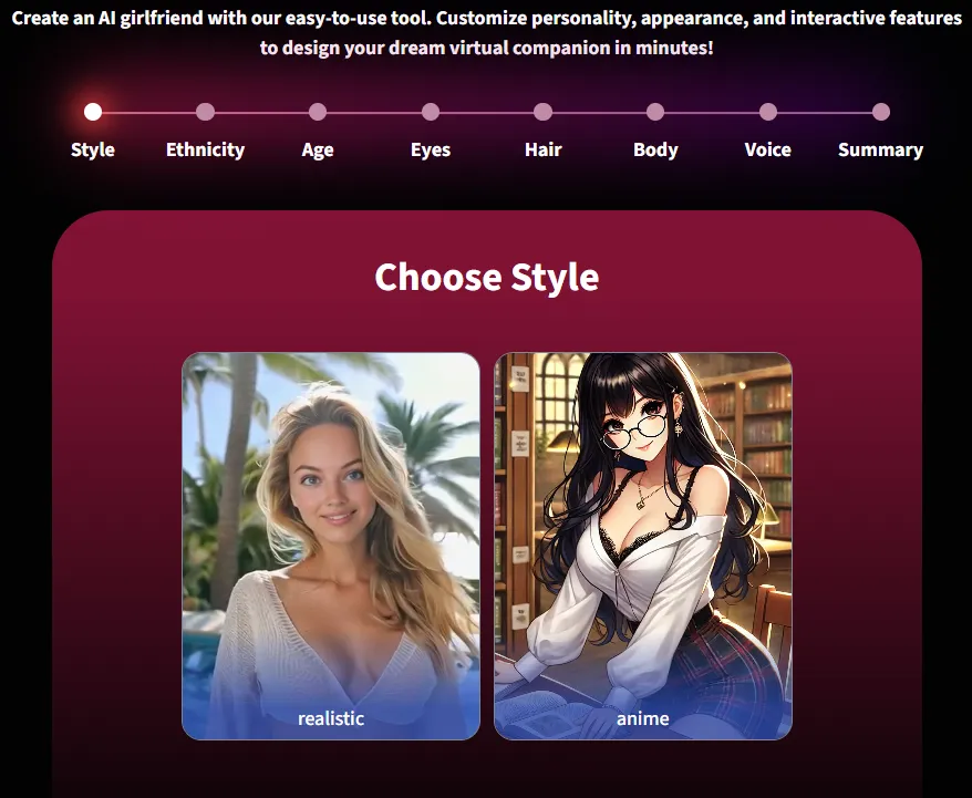 Create an ai girlfriend