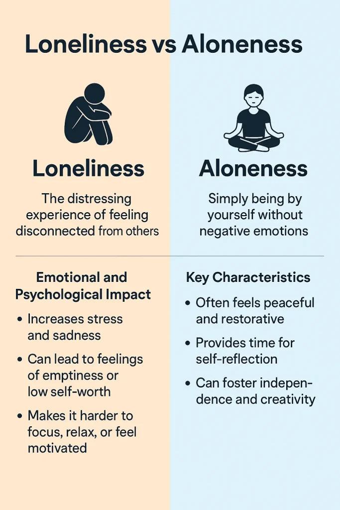 Loneliness vs aloneness key differences