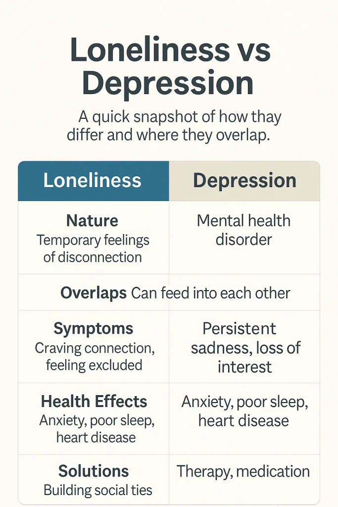 How loneliness and depression overlap