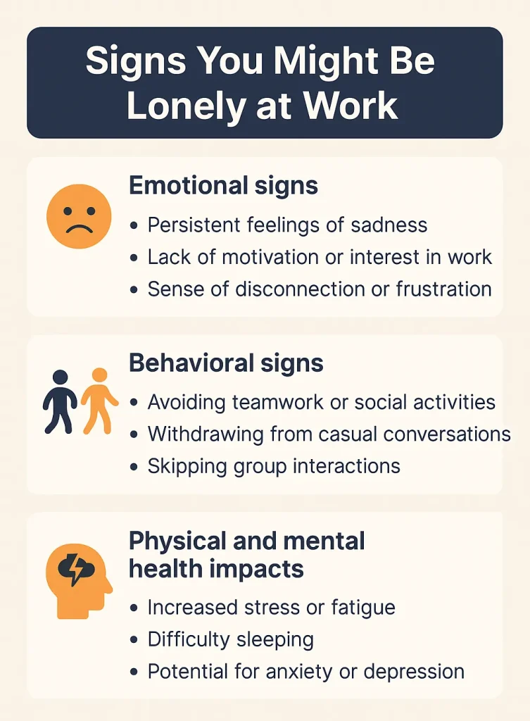 Signs you might be lonely at work